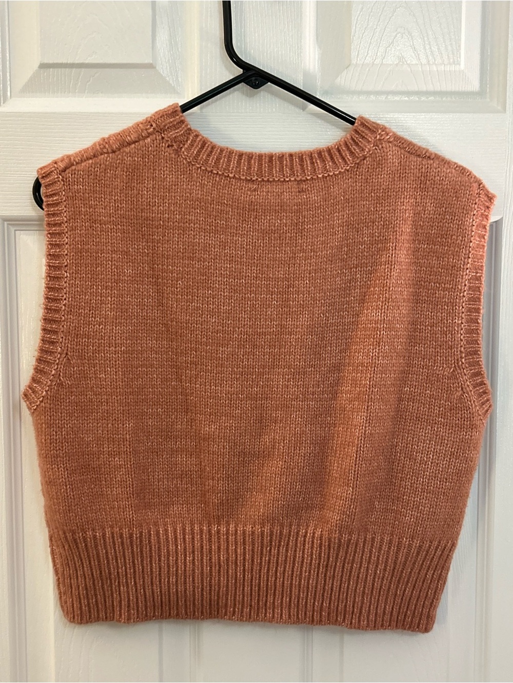 Sincerely Jules Cable Knit Sweater Vest Pink Blush Sleeveless Size Small - Picture 2 of 9